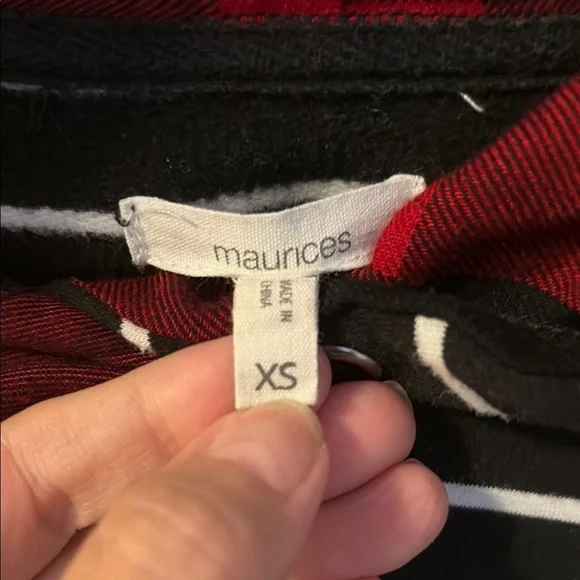 Maurices Black and White Striped Hoodie Sweatshirt - Picture 2 of 6
